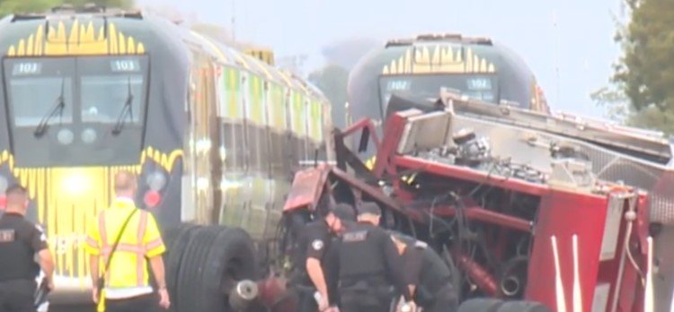 Train Collides with Fire Truck in Delray Beach, Injuring 15