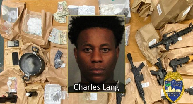 Jacksonville Drug Bust Uncovers Over 1.5 Kilos of Cocaine, Fentanyl, and Firearms