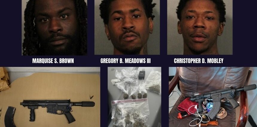 Three Arrested in Jacksonville Beach Domestic Incident Involving Firearm and Drug Possession