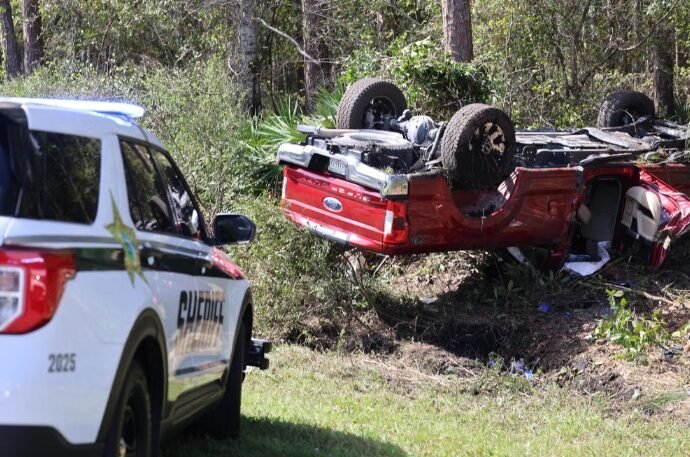 Armed Suspect Crashes on I-95 After Fleeing from Deputies