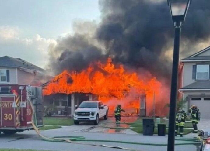 Garage Blaze Spreads to Attic in St. Johns County Home