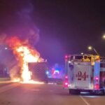 Street Sweeper Erupts in Flames Outside FedEx Facility in Charlotte County