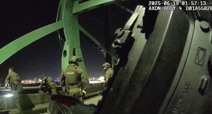 Woman Rescued from 141 Feet Above River After Clinging to Hart Bridge