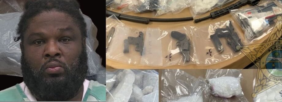 Alachua County Authorities Seize Large Drug Cache, Arrest Convicted Felon