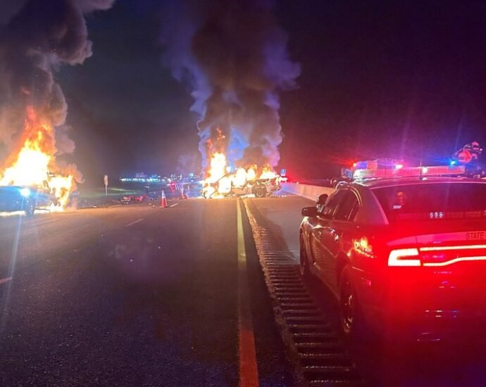 FHP Trooper and Bystander Rescue Injured Man from Flaming Vehicle in Sumter County Crash