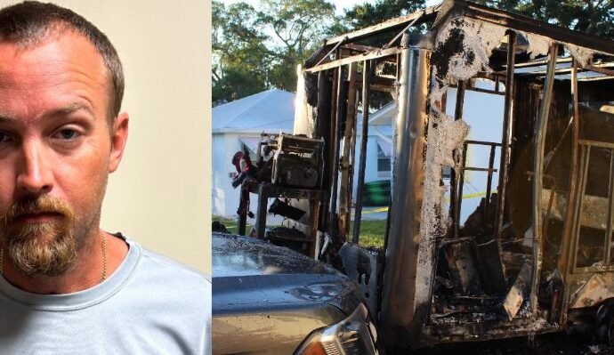 Stuart Man Arrested for Arson in Dog Grooming Trailer and Vehicle Fire