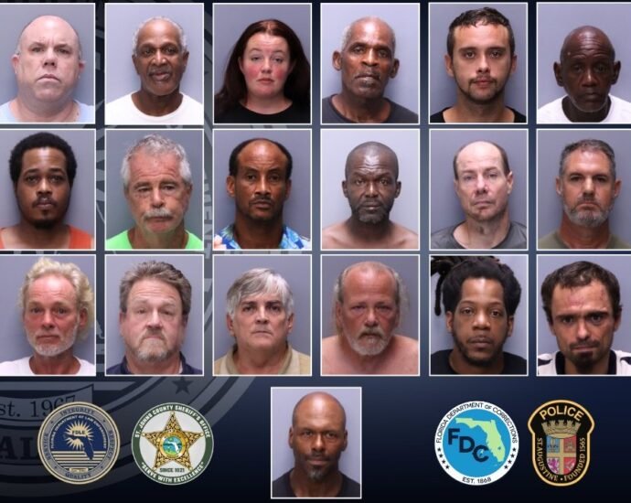 Florida Agencies Arrest 19 Sex Offenders in St. Johns County Compliance Sweep