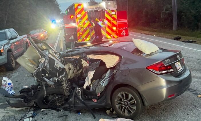 Vehicle Crash with Entrapment Sends Three to Hospital in St. Augustine