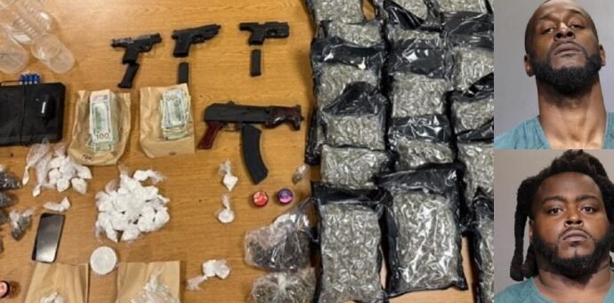 JSO Arrests Two Felons After Detectives Seize Large Cache of Drugs and Guns in Royal Terrace
