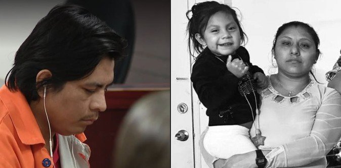 Angel Cuz Choc (left) and the victims, Amalia and Estrella.