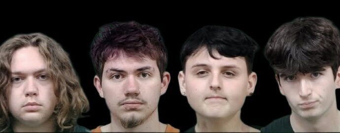 Jamison Tanner, Joshua Robertson, Aiden Combs and Alexander Vazquez