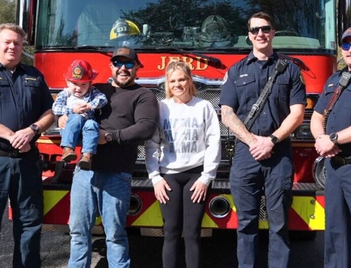 hoke-with-firefighters