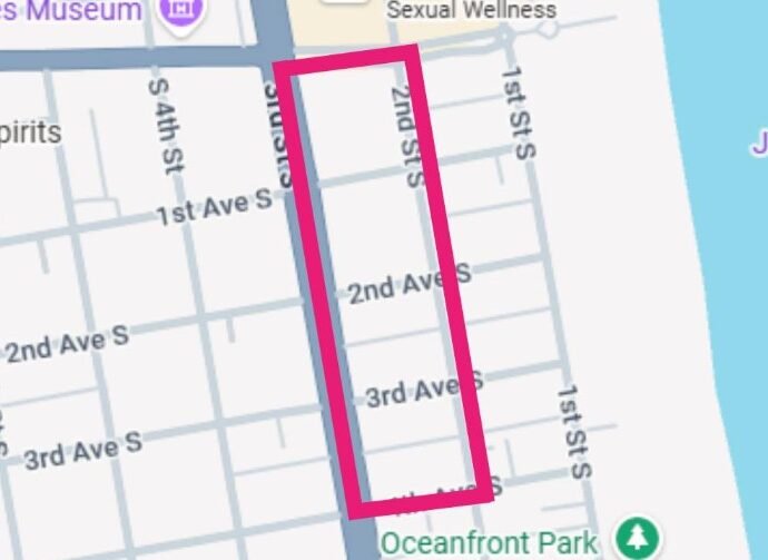 Area of shooting incident
