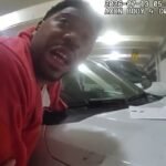 Arrest of Griffin, just before the officer hits him while handcuffed